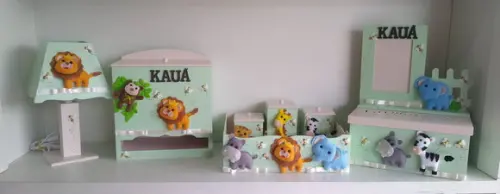 Kit Higiene Tema Safari com 3 Peças