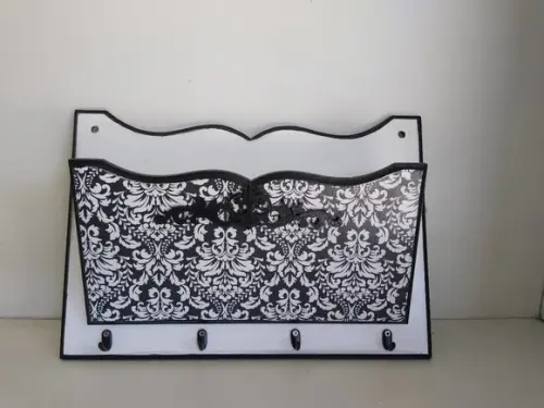 Porta Chaves com Porta Carta em mdf