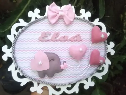 Porta Maternidade Tema Elefantinha