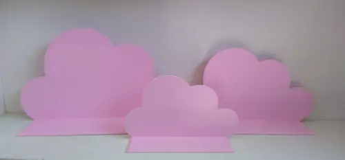 Trio de Prateleiras Nuvens em mdf