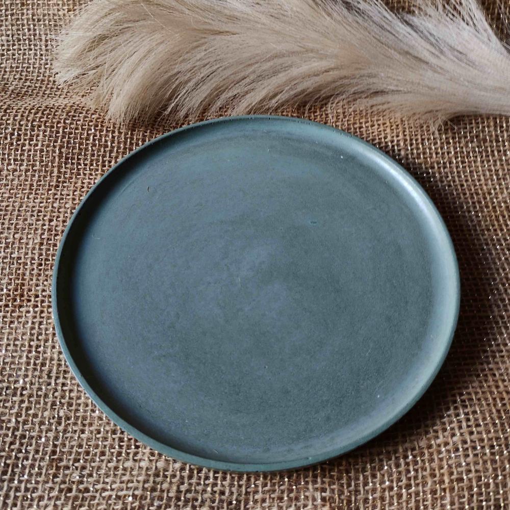 Prato-bandeja redonda 19,5 cm em concreto