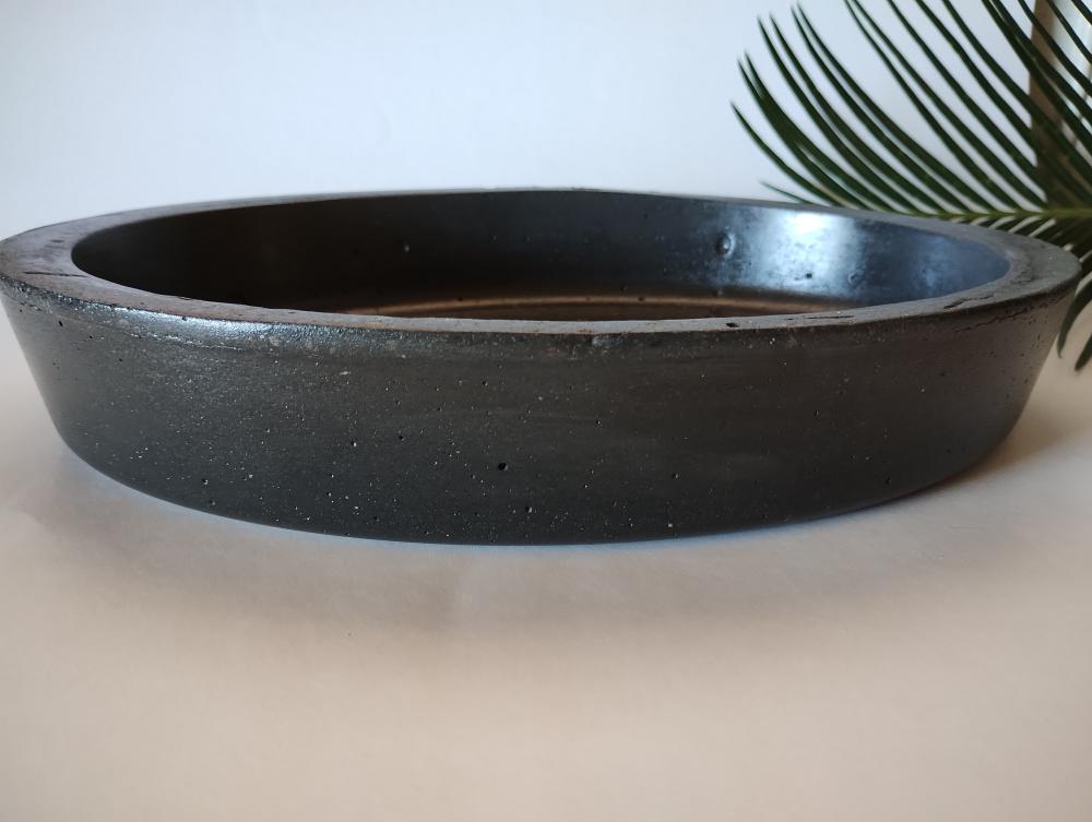 Bandeja Oval G em Concreto Linha Urban Marble