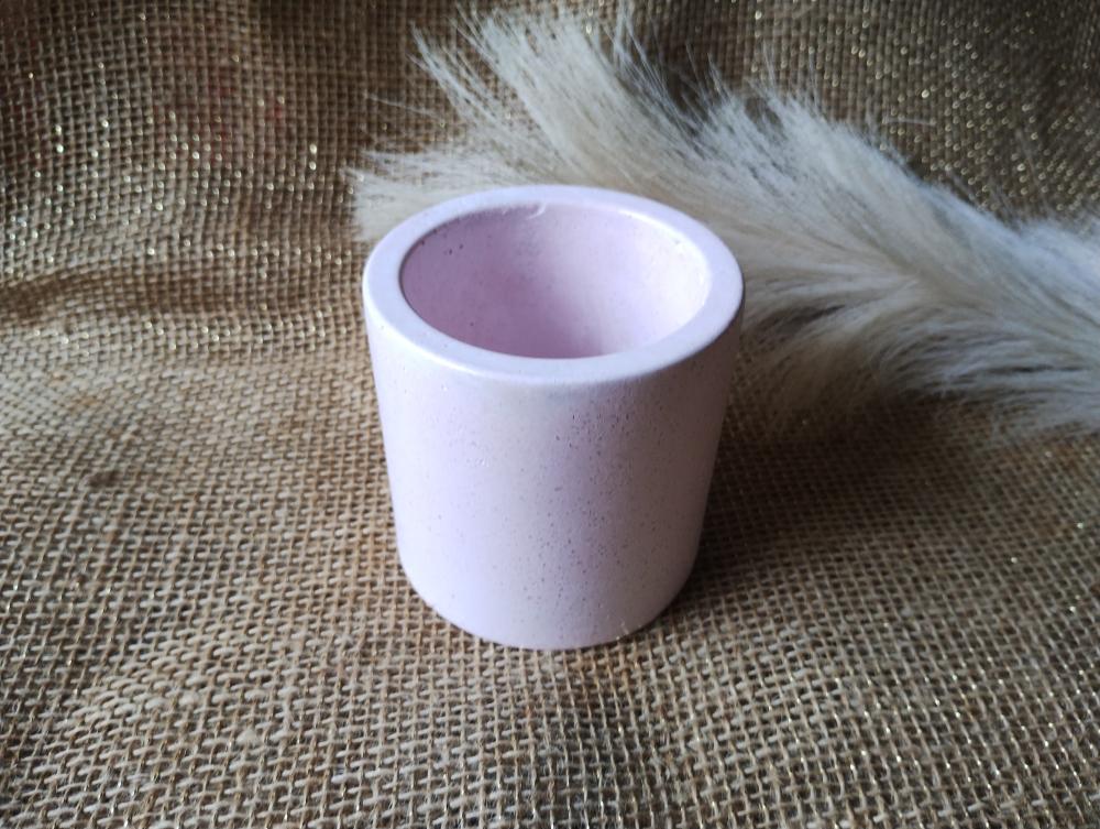 Pote Cilindro 8x8cm em concreto vaso porta lápis pote talher