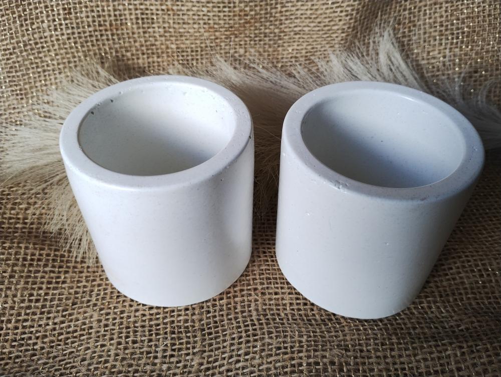 Pote Cilindro 8x8cm em concreto vaso porta lápis pote talher