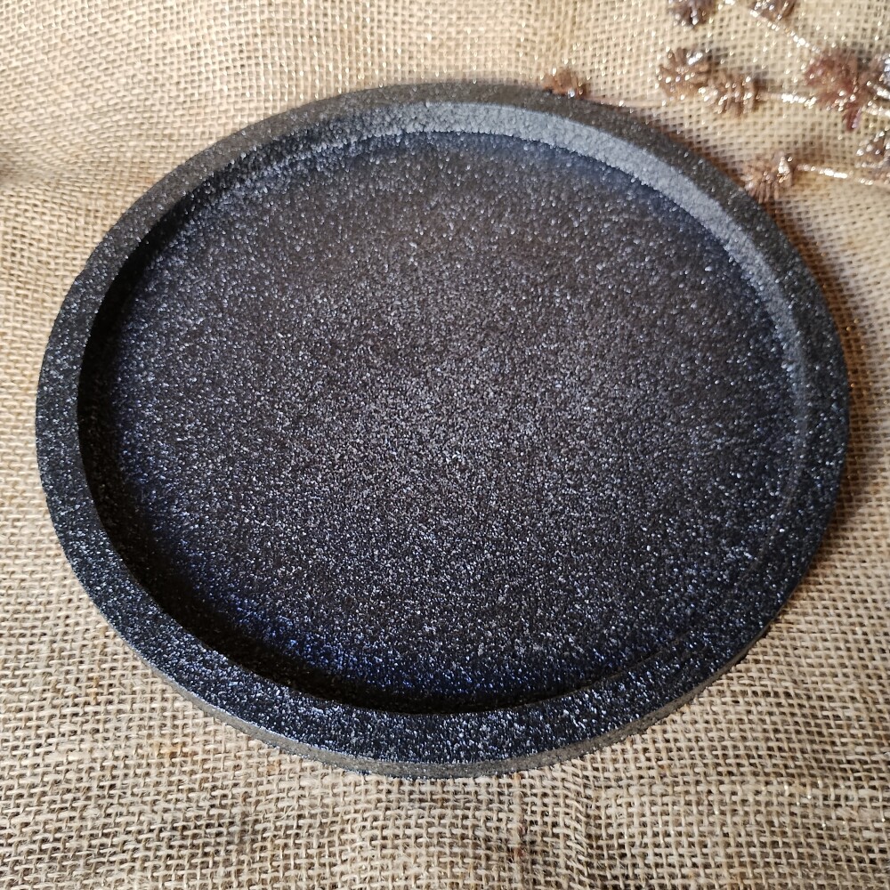 Bandeja Redonda 29cm em concreto efeito pedra
