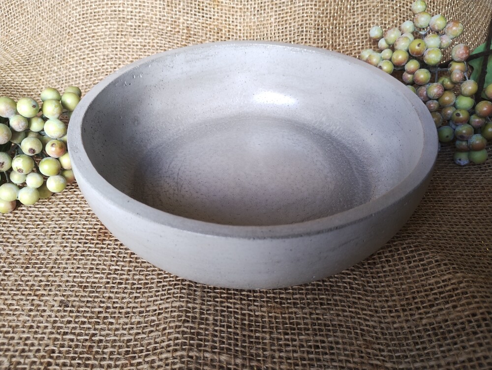Vaso tigela fruteira bowl de concreto 20cm