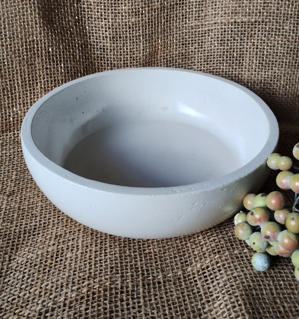 Vaso tigela fruteira bowl de concreto 20cm