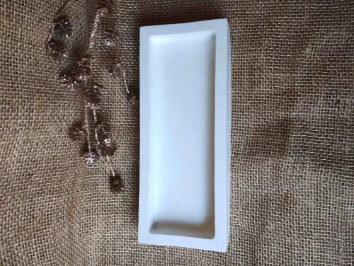 Bandeja retangular 24x10 concreto rústico