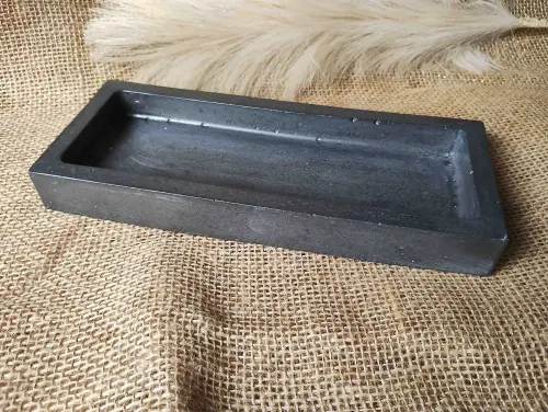 Bandeja retangular 24x10 concreto rústico