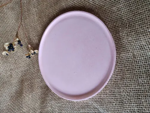 Prato-bandeja redonda 19,5 cm em concreto