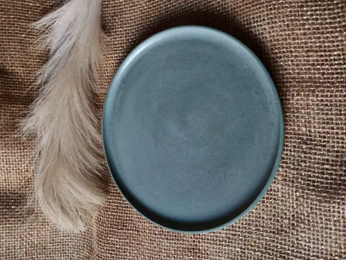 Prato-bandeja redonda 19,5 cm em concreto