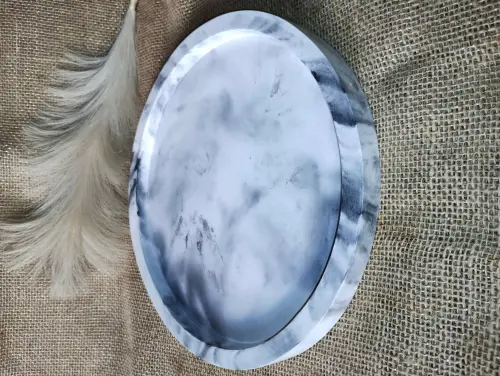 Bandeja Redonda 29cm em concreto decoração lavabo sala escritó