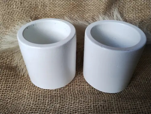 Pote Cilindro 8x8cm em concreto vaso porta lápis pote talher