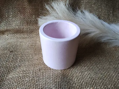 Pote Cilindro 8x8cm em concreto vaso porta lápis pote talher