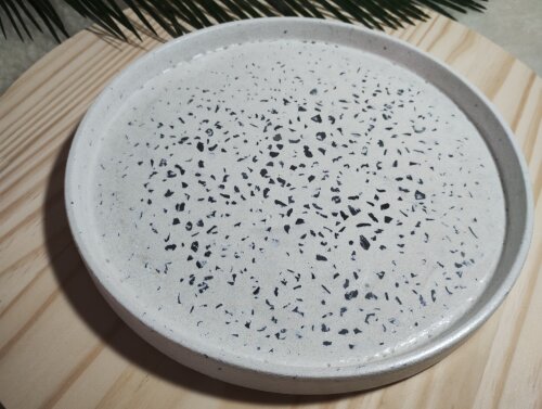 Bandeja redonda 25cm Linha granilite