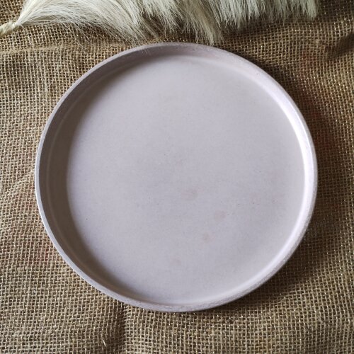 Bandeja Redonda 25cm em concreto decoração lavabo casa e escrit
