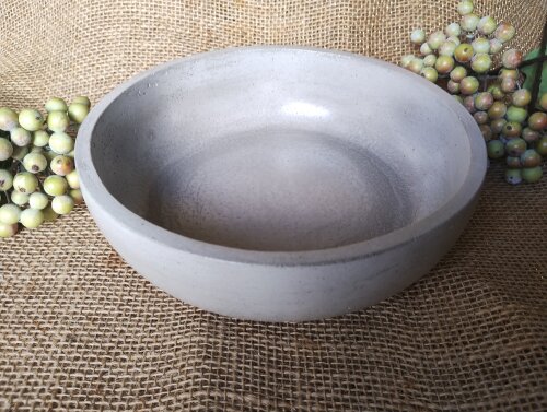 Vaso tigela fruteira bowl de concreto 20cm