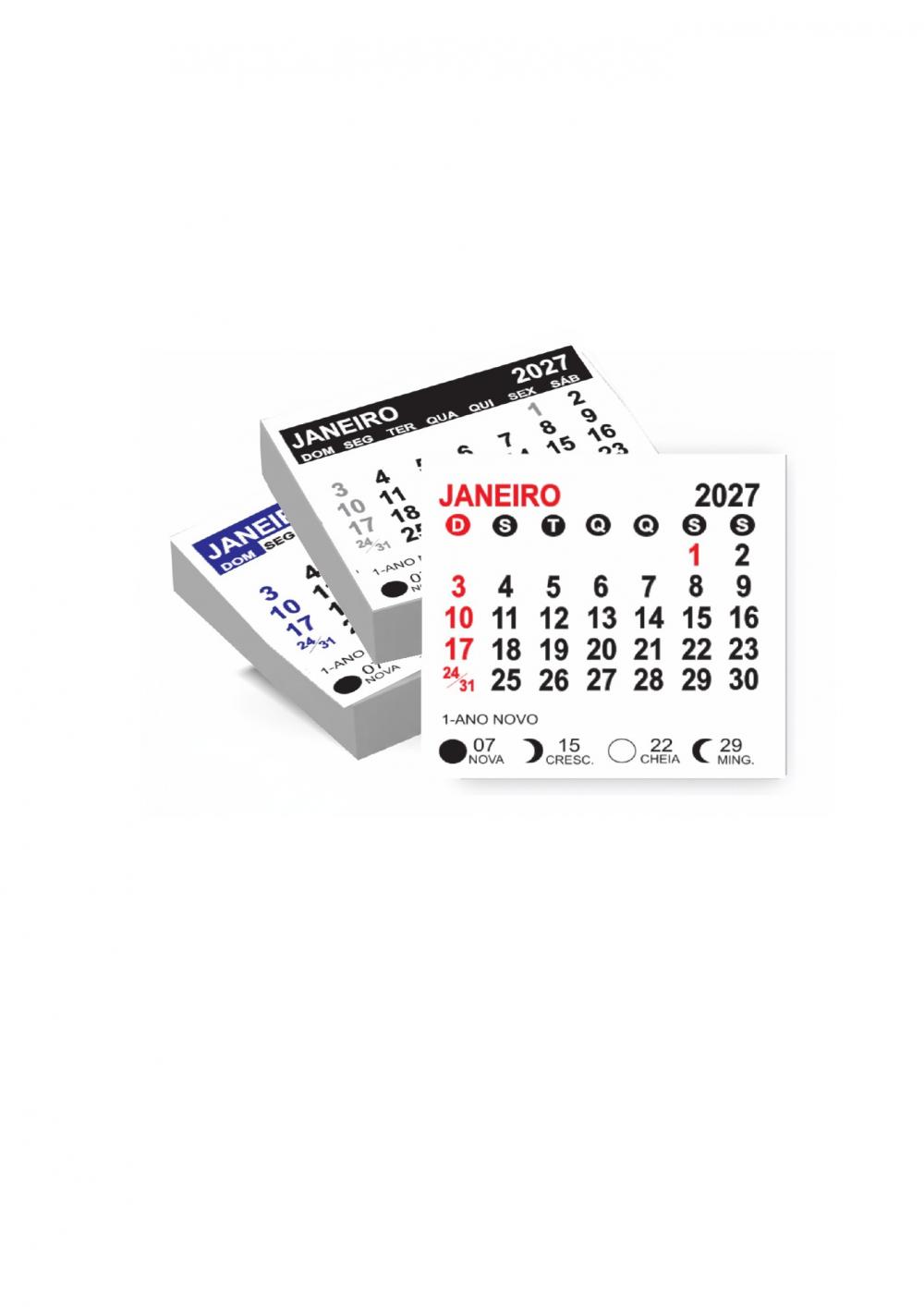 Arquivo Digital Calendário Ímã de Geladeira 2027 7,5x6,8cm