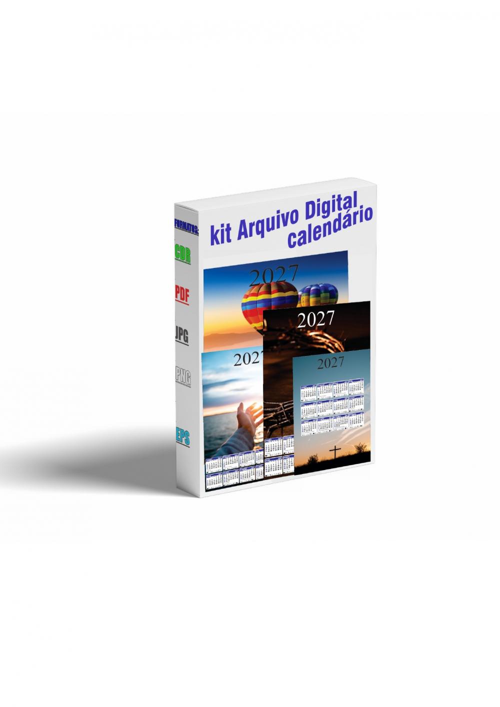 Arquivo Digital Calendário de Parede 2027 Editável
