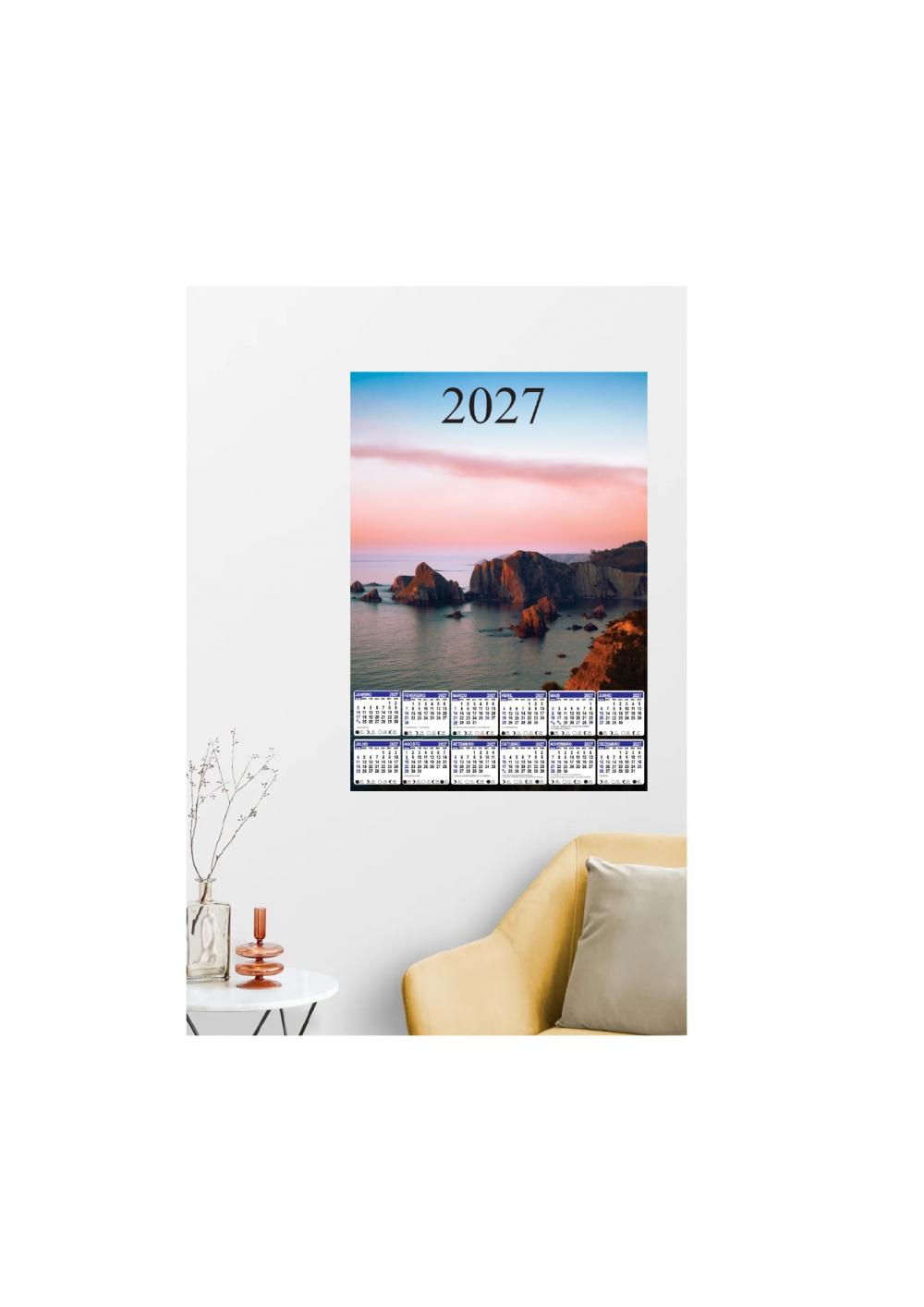 Arquivo Digital Calendário de Parede 2027 Editável