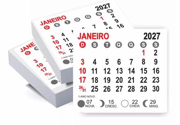 Arquivo Digital Bloco Calendári p/ Imã de Geladeira 2027