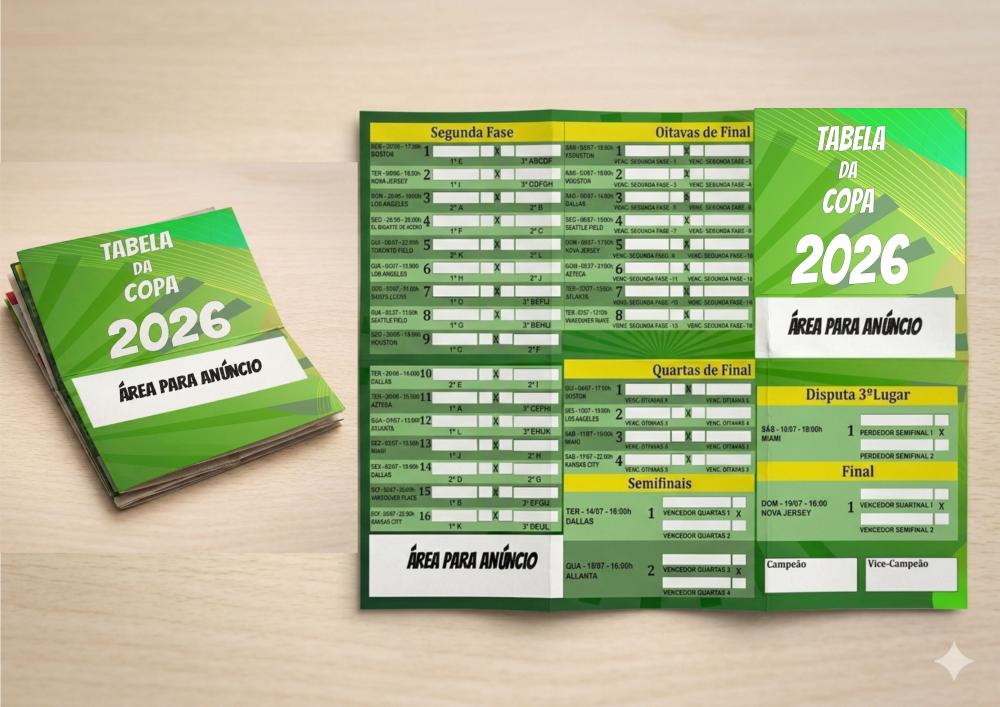 Arquivo Digital Tabela Copa do Mundo 2026