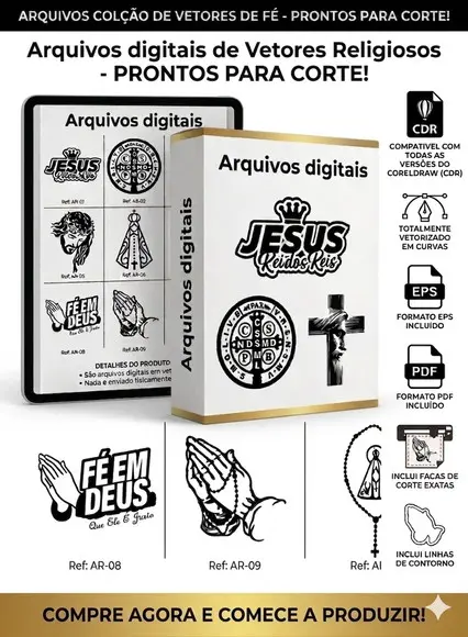 Arquivo Digital Adesivos Religiosos