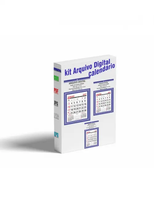 Arquivo Digital Calendario 2027 com Base Editavel Corel