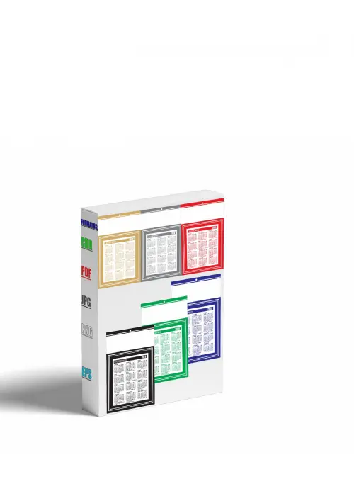 Arquivo Digital Calendario 2027 com Base Editavel Corel