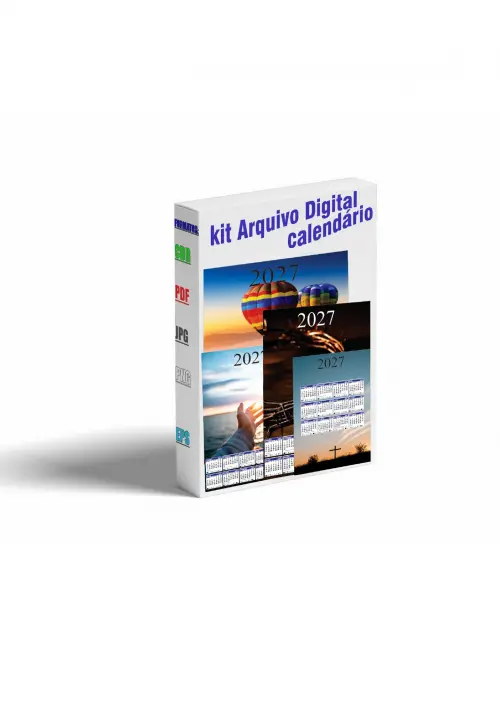 Arquivo Digital Calendário de Parede 2027 Editável