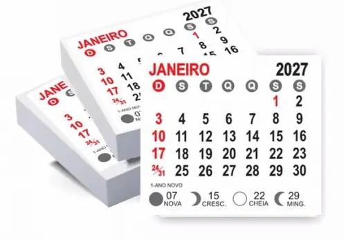 Arquivo Digital Bloco Calendári p/ Imã de Geladeira 2027