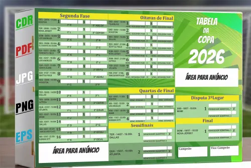 Arquivo Digital Tabela Copa do Mundo 2026