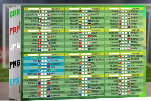 Arquivo Digital Tabela Copa do Mundo 2026