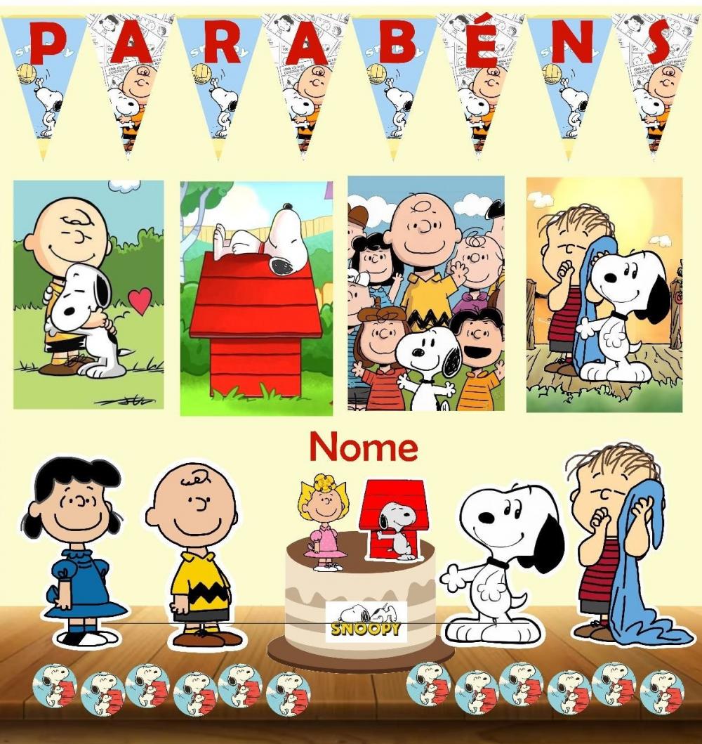 KIT FESTA EM CASA TEMA SNOOPY