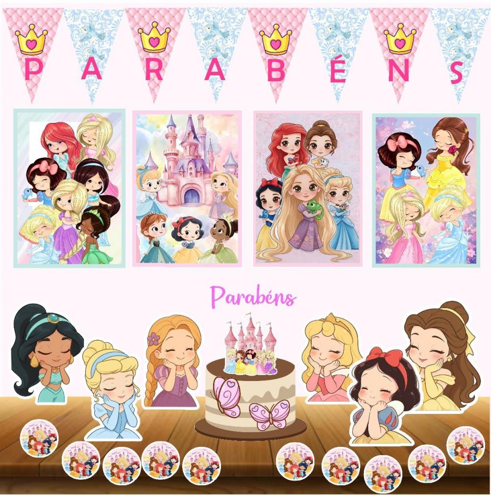 KIT FESTA EM CASA PRINCESAS BABY