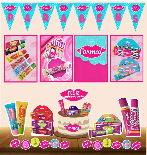 KIT FESTA EM CASA TEMA CARMED