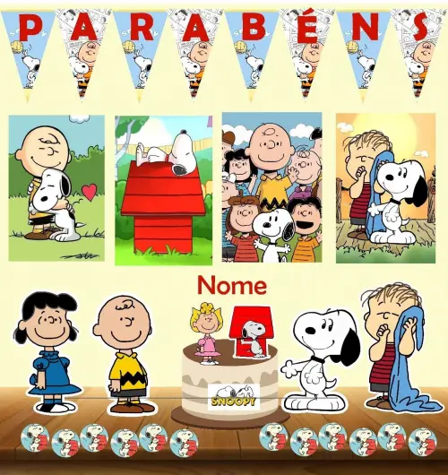 KIT FESTA EM CASA TEMA SNOOPY
