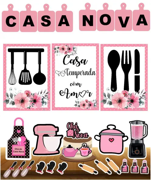 KIT FESTA EM CASA CHA DE CASA NOVA - CHA DE PANELA