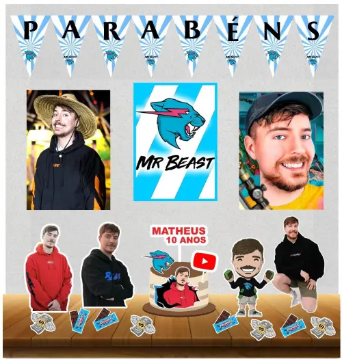 KIT FESTA EM CASA MR BEAST