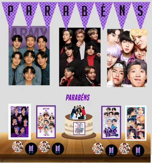KIT FESTA EM CASA BTS
