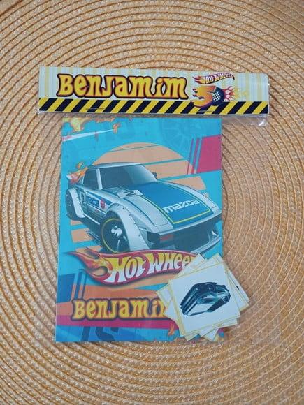 Álbum de Figurinhas e Colorir Hot Wheels Lembrancinha