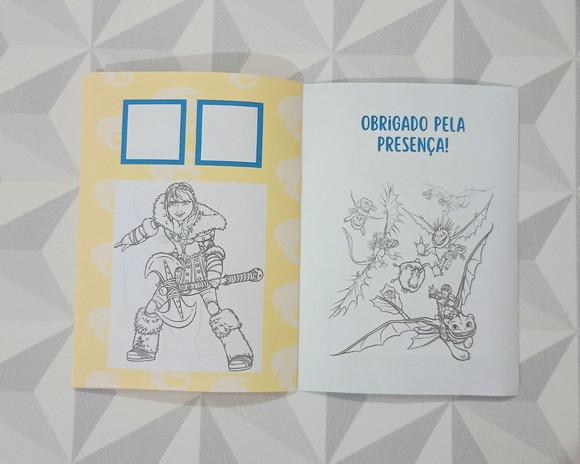 Álbum de Figurinhas e Colorir - Como Treinar o Seu Dragão