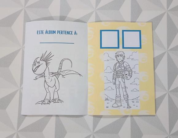 Álbum de Figurinhas e Colorir - Como Treinar o Seu Dragão