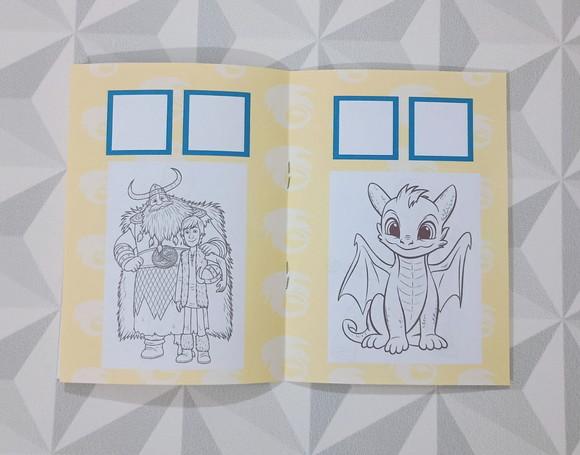 Álbum de Figurinhas e Colorir - Como Treinar o Seu Dragão