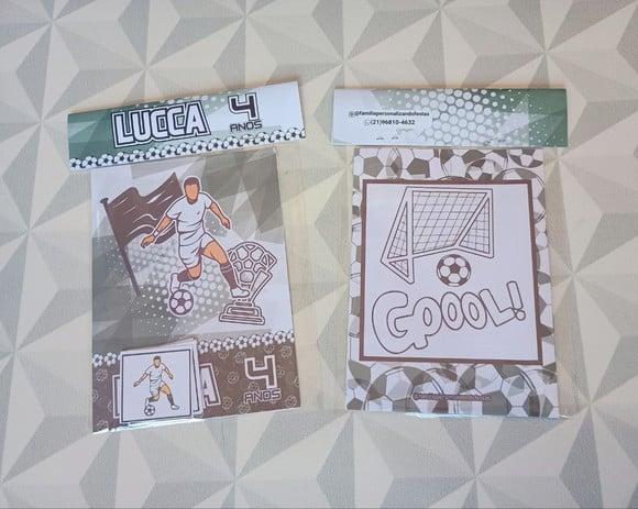 Álbum de Figurinhas e Colorir Lembrancinha Infantil Futebol
