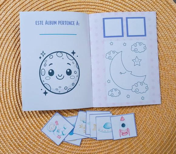 Álbum de Figurinhas e Colorir no Mundo da Lua Lembrancinha