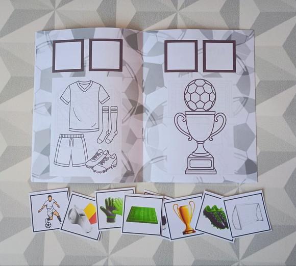 Álbum de Figurinhas e Colorir Lembrancinha Infantil Futebol