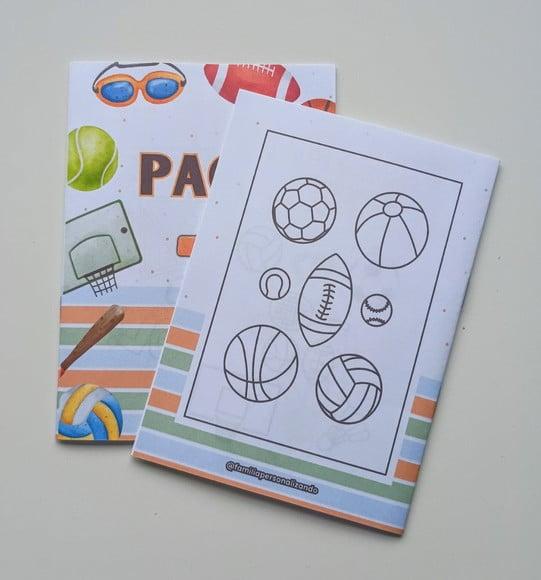 Álbum de Figurinhas e Colorir Tema Esportes 10x15