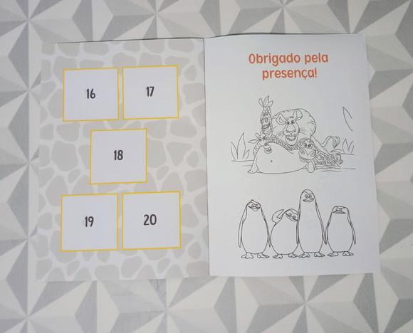 Álbum de Figurinhas e Colorir Lembrancinha Madagascar