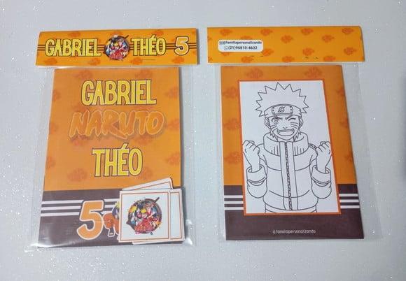Álbum de Figurinhas e Colorir Tema Naruto 10x15